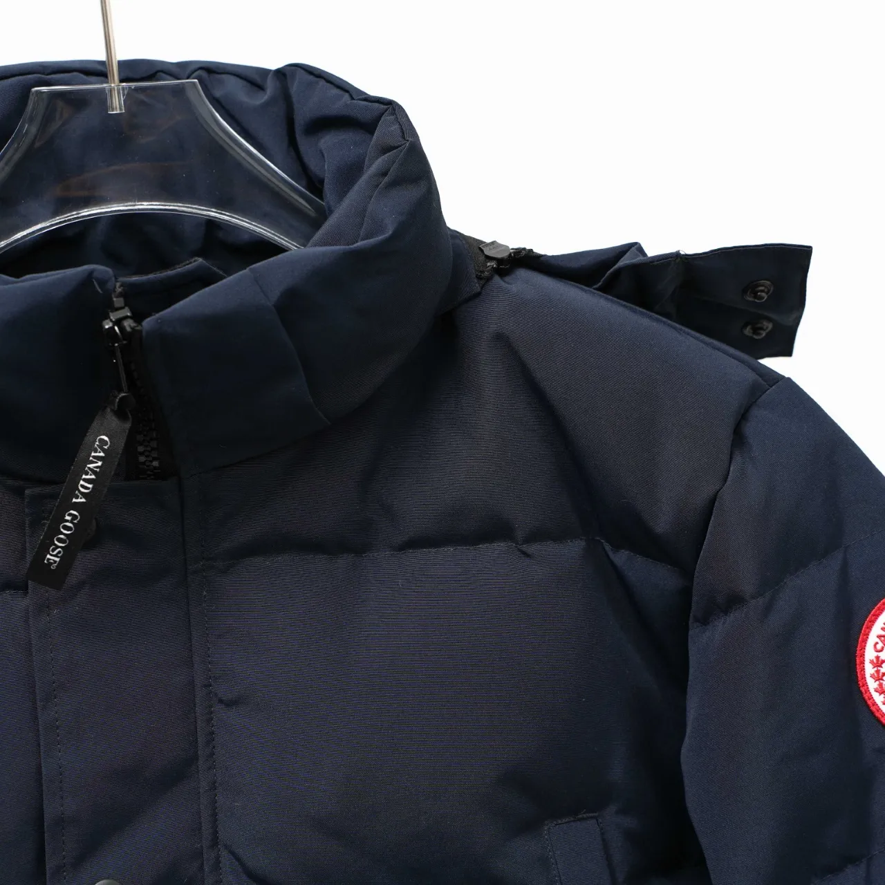 P740 CANADA GOOSE丨Canada Goose 29 New 2048 Hairless Collar Hooded Down Jacket Color: Dark Blue Red Size: XS-XXL